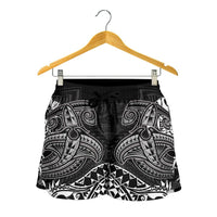Tahiti Women's Shorts - White Shark Polynesian Tattoo - Polynesian Pride
