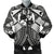 Tonga Polynesian Men's Bomber Jacket - Tonga White Seal with Polynesian tattoo White - Polynesian Pride