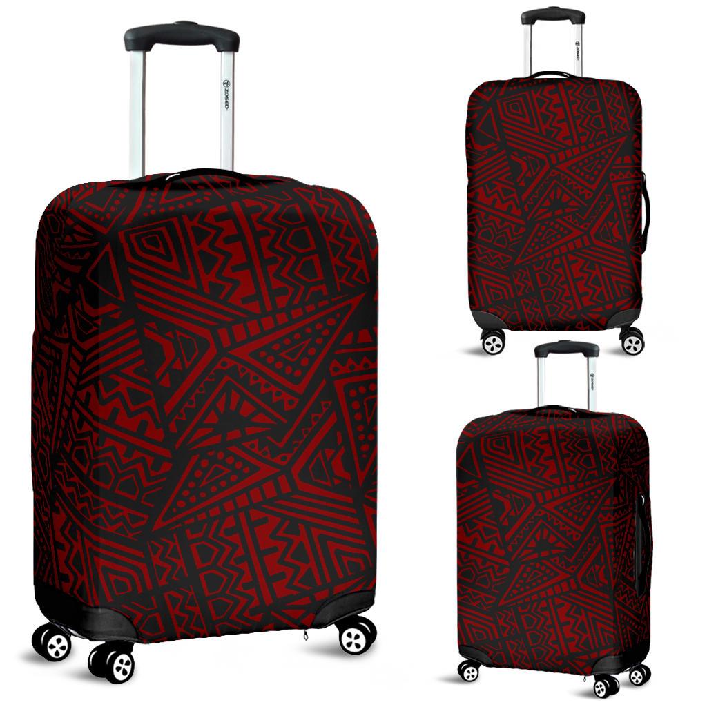 Polynesian Luggage Cover 31 Black-Red - Polynesian Pride