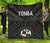 Tonga Premium Quilt - Tonga Seal With Polynesian Tattoo Style (Black) - Polynesian Pride