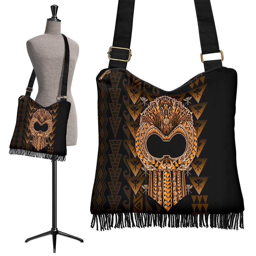 Hawaii Polynesian Boho Handbag - Ikaika Hawaiian One Style One Size Black - Polynesian Pride