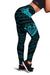 Hawaii Hibiscus Banzai Surfing Women's Legging Blue Black - Polynesian Pride