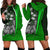 Pohnpei Micronesian Women's Hoodie Dress Green - Turtle With Hook Green - Polynesian Pride