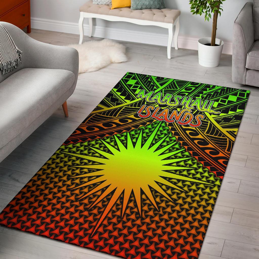 Polynesian Marshall Islands Area Rug - Reggae Vintage Polynesian Patterns Reggae - Polynesian Pride