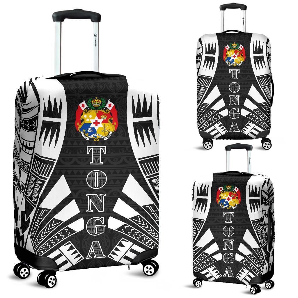Tonga Luggage Cover - Polynesian Tattoo Black Black - Polynesian Pride