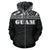 Guam All Over Zip up Hoodie Polynesian Black Version - Polynesian Pride