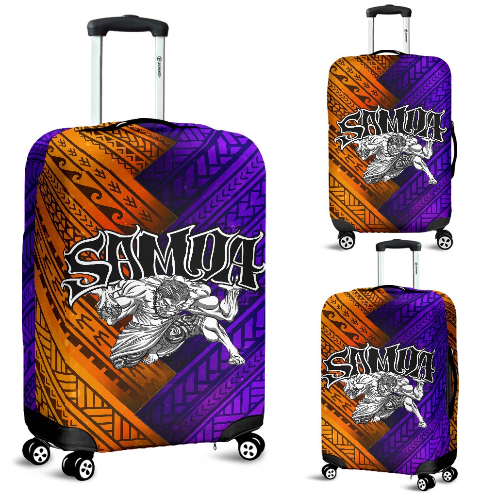 Samoa Luggage Covers - Warrior Style Polynesian Patterns Purple - Polynesian Pride