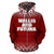 Wallis and Futuna All Over Zip up Hoodie Fog Red Style - Polynesian Pride