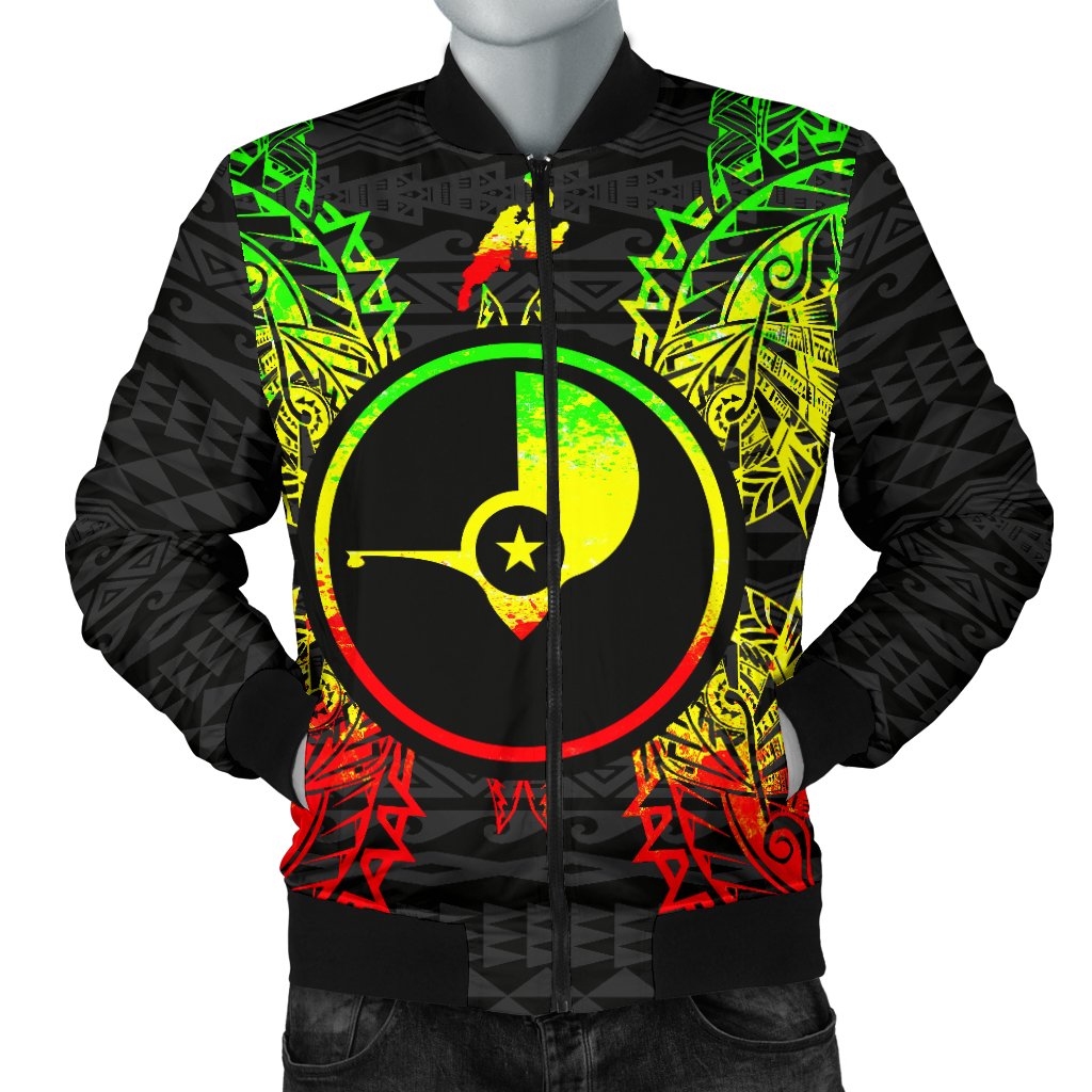 Yap Polynesian Men's Bomber Jacket Map Reggae Reggae - Polynesian Pride