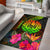 Tahiti Polynesian Area Rug - Hibiscus and Banana Leaves Reggae - Polynesian Pride