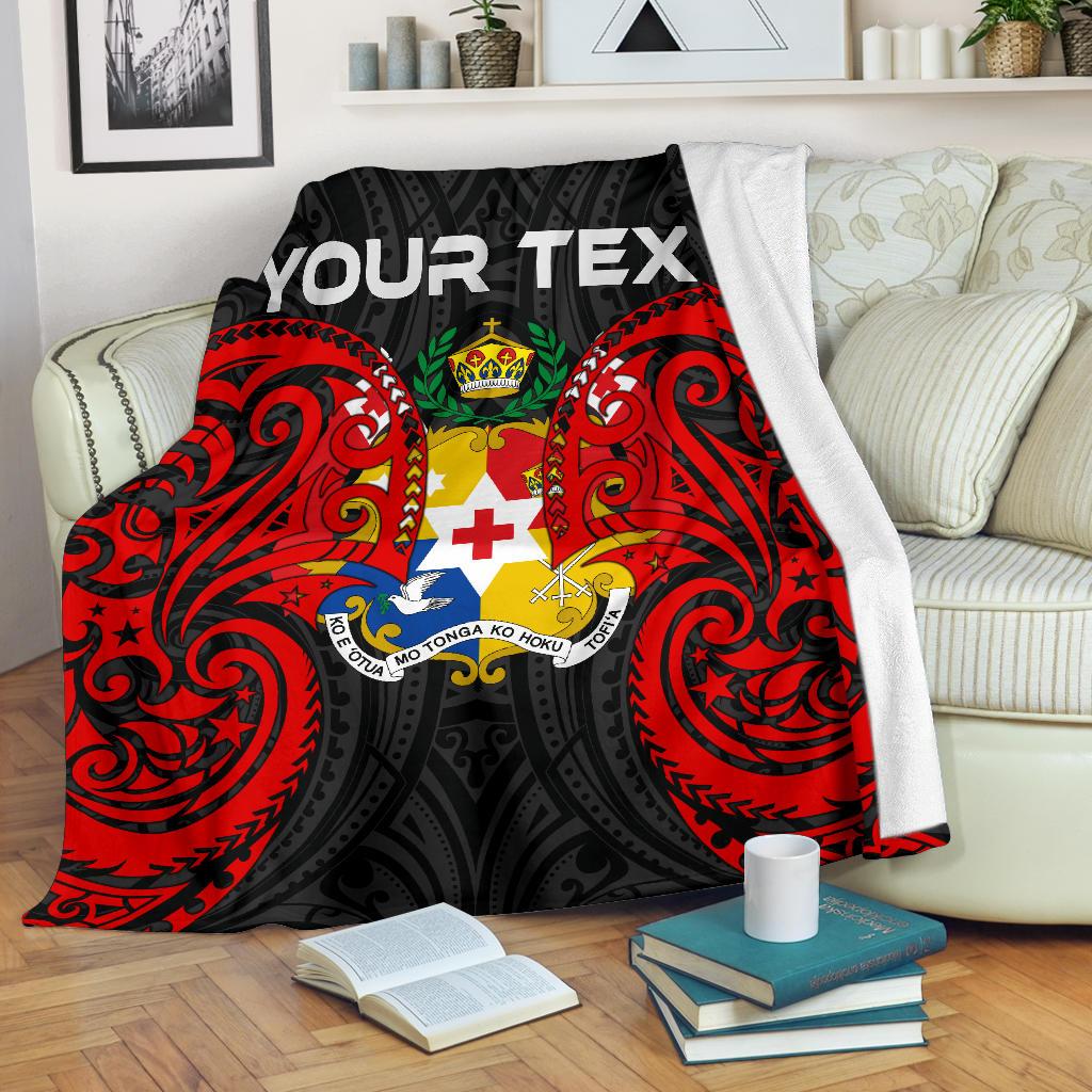 Tonga Polynesian Custom Personalised Premium Blanket - Tongan Spirit White - Polynesian Pride