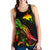 Papua New Guinea Polynesian Women Tank Top - Turtle With Blooming Hibiscus Reggae - Polynesian Pride