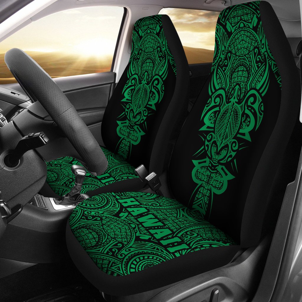 Hawaii Turtle Polynesian Car Seat Cover - Green - Armor Style Universal Fit Green - Polynesian Pride