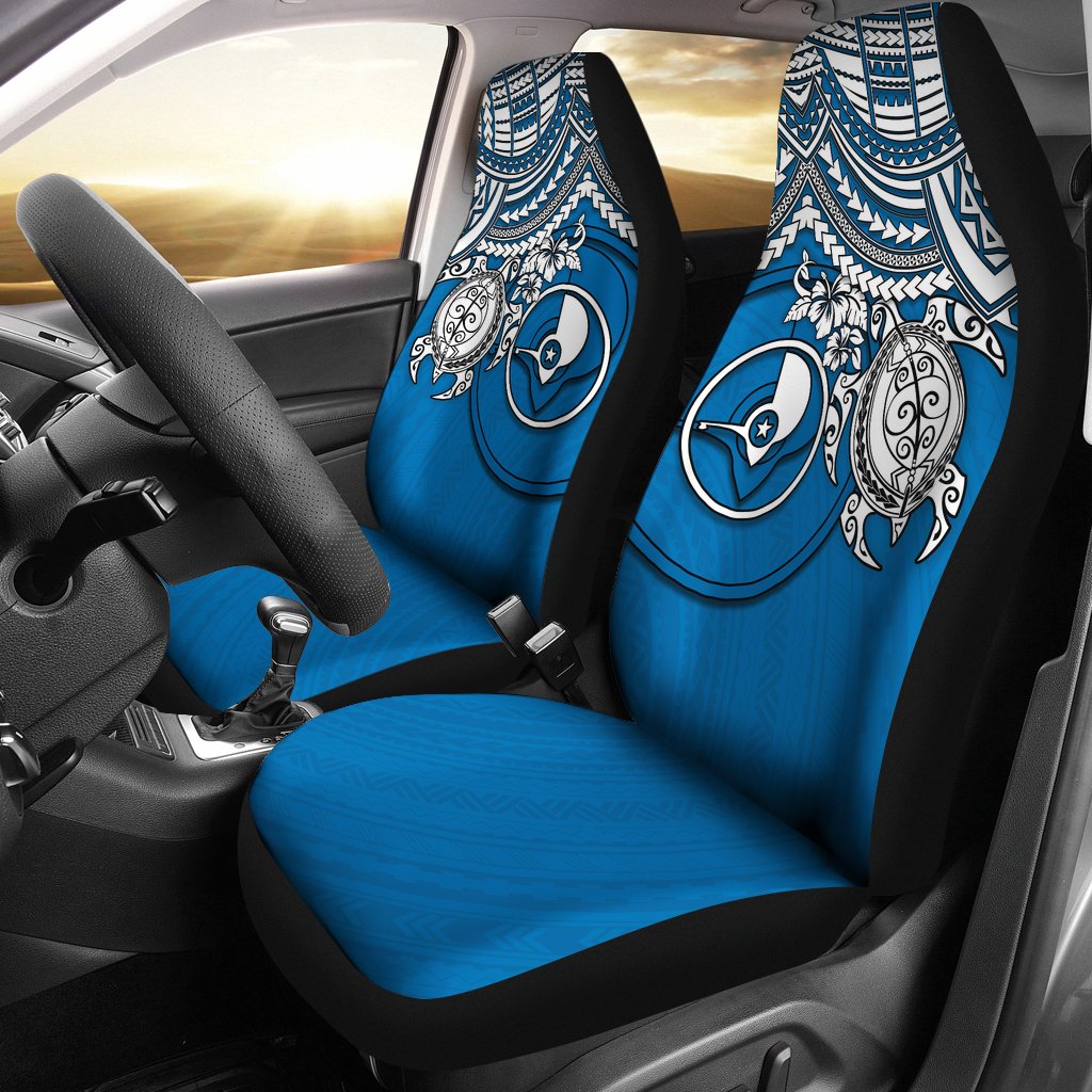 Yap Polynesian Car Seat Covers - Polynesian Turtle Universal Fit Blue - Polynesian Pride