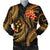 Kosrae Micronesian Men Bomber Jacket - Gold Plumeria - Polynesian Pride