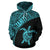 Tahiti Hoodie Tahiti Turtle Mermaid Polynesian Tattoo Blue Version - Polynesian Pride