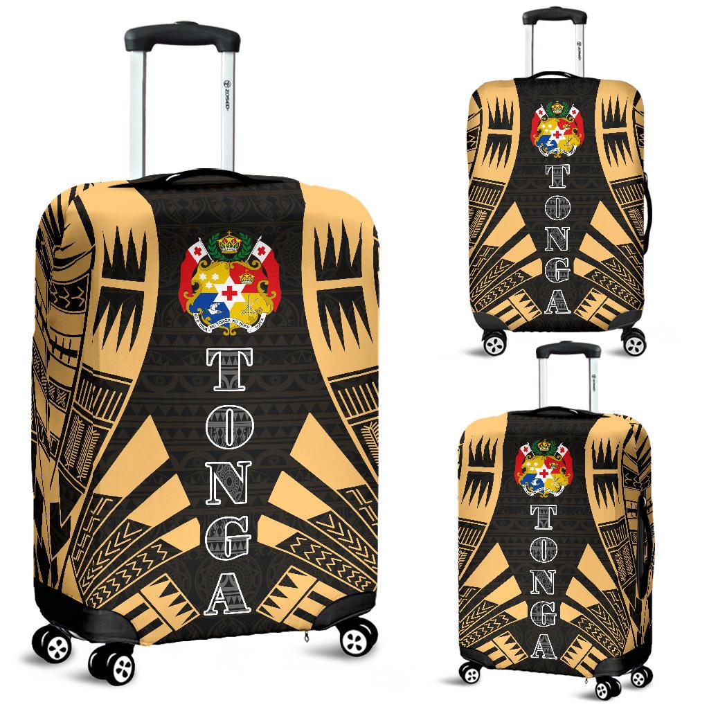 Tonga Luggage Cover - Polynesian Tattoo Gold Gold - Polynesian Pride