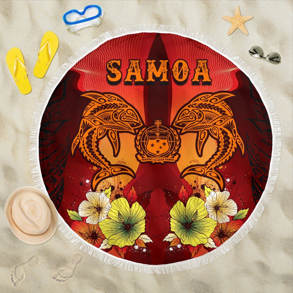 Samoa Beach Blankets - Tribal Tuna Fish One Style One Size Orange - Polynesian Pride