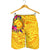 Polynesian Shorts Men's - Vanuatu Symbols With Hibiscus - Polynesian Pride