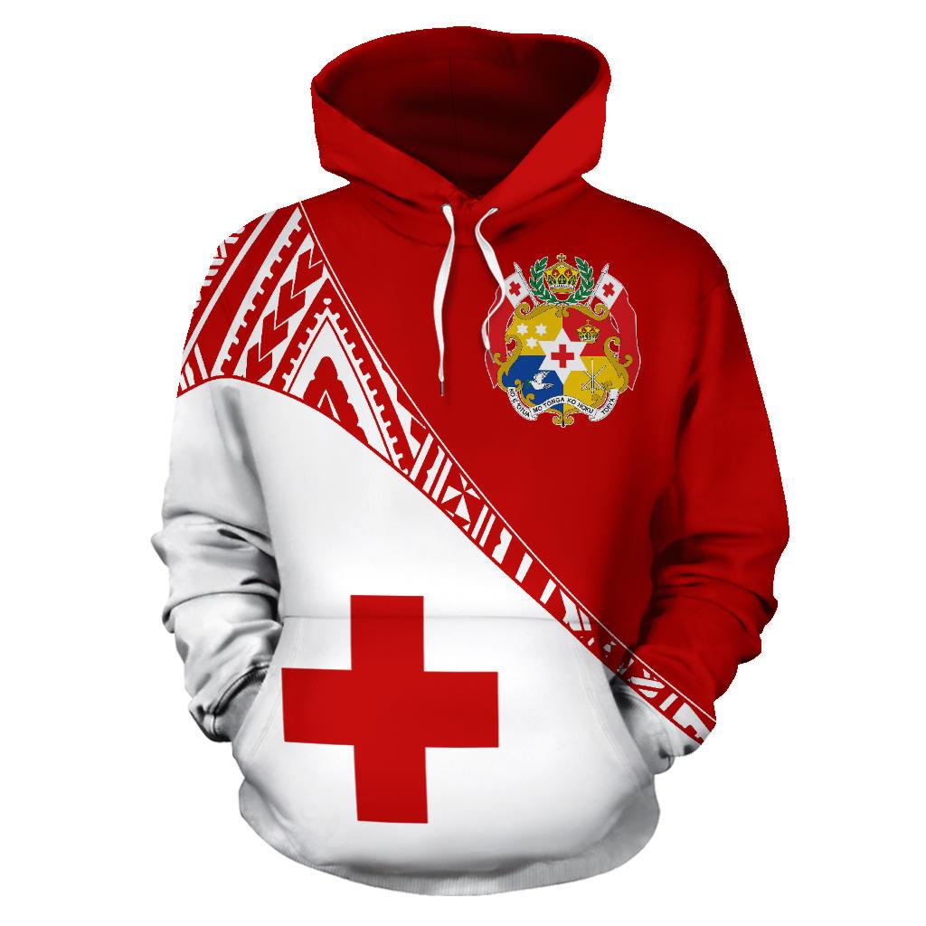 Tonga All Over Hoodie Split Style - Polynesian Pride