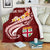 Fiji Custom Personalised Premium Blanket - Fiji Seal Polynesian Patterns Plumeria (Red) - Polynesian Pride