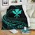 Kanaka Premium Blanket - Turquoise - Frida Style White - Polynesian Pride