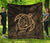 Hawaii Turtle Kanaka Map Hibiscus Poly Premium Quilt - Gold Gold - Polynesian Pride
