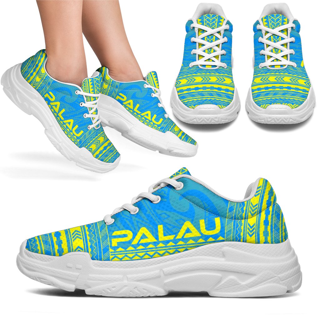 Palau Chunky Sneakers - Polynesian Chief Flag Version - Polynesian Pride