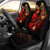 Hawaii Polynesian Car Seat Covers - Plumeria Flowers And Waves Universal Fit Red - Polynesian Pride