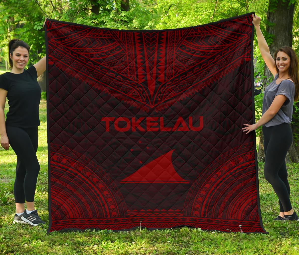 Tokelau Premium Quilt - Tokelau Flag Polynesian Chief Red Version Red - Polynesian Pride