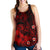 Polynesian Hawaii Women's Racerback Tank - Humpback Whale with Hibiscus (Red) - Polynesian Pride