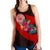 American Samoa Women's Racerback Tank - Polynesian Hook And Hibiscus (Red) - Polynesian Pride