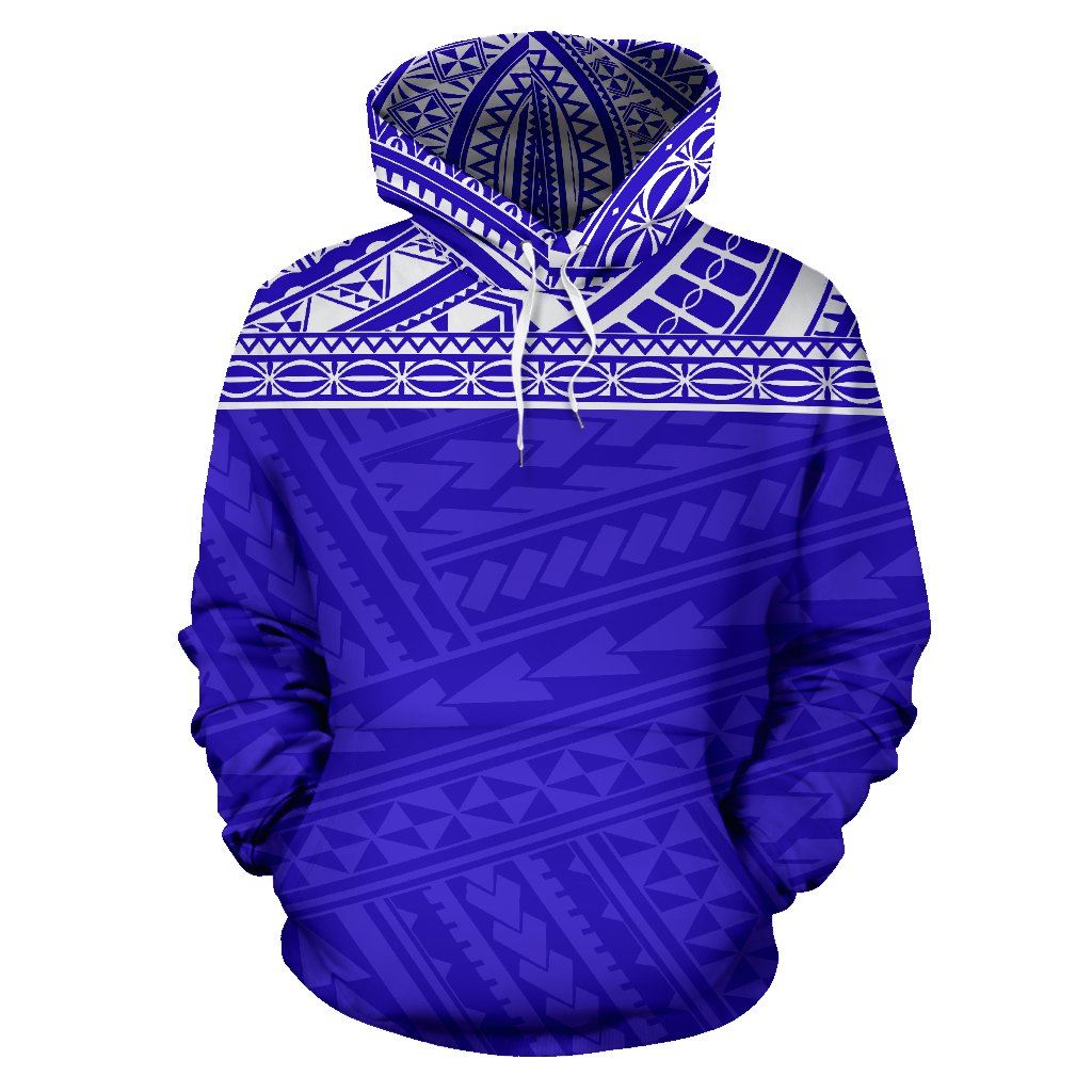 Poly All Over Hoodie Polynesian Royal Blue Version - Polynesian Pride
