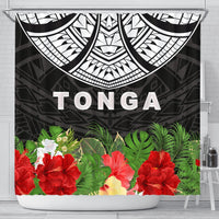 Tonga Shower Curtain - Ginger Lei Pattern - Polynesian Pride