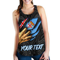 Fiji Personalised Women's Racerback Tank - Fiji In Me (Black) - Polynesian Pride