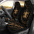 Cook Islands Car Seat Covers - Gold - Frida Style Universal Fit Black - Polynesian Pride