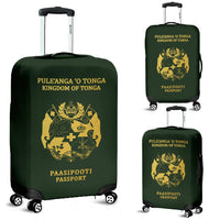 Tonga Passport Luggage Cover Green - Polynesian Pride