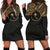 Chuuk Women's Hoodie Dress - Gold Version Black - Polynesian Pride