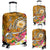 Samoa Custom Personalised Luggage Covers - Turtle Plumeria (Gold) - Polynesian Pride