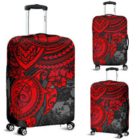 Tonga Polynesian Luggage Cover - Red Turtle - Polynesian Pride