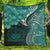 Samoa Custom Personalised Premium Quilt - Samoa Seal Wave Style (Green) Green - Polynesian Pride