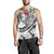 Kosrae Polynesian Men's Tank Top - Summer Plumeria (White) - Polynesian Pride