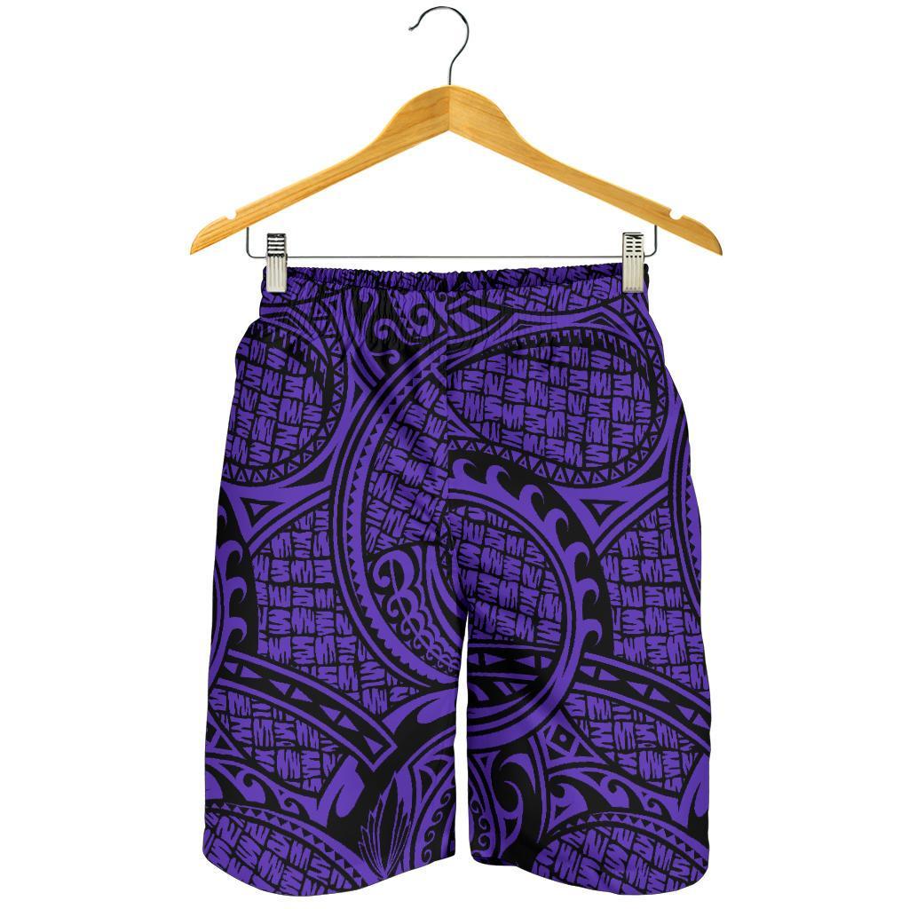 Polynesian Maori Lauhala Violet Men's Short - Polynesian Pride