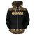 Guam All Over Zip up Hoodie Polynesian Gold Bamboo - Polynesian Pride