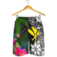 Hawaii Men Shorts - Turtle Plumeria Banana Leaf - Polynesian Pride