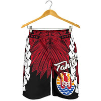 Tahiti Polynesian Men's Shorts - Tribal Wave Tattoo Flag Style - Polynesian Pride