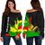 Hawaii Women's Off Shoulder Sweater - Wrap Style Black - Polynesian Pride