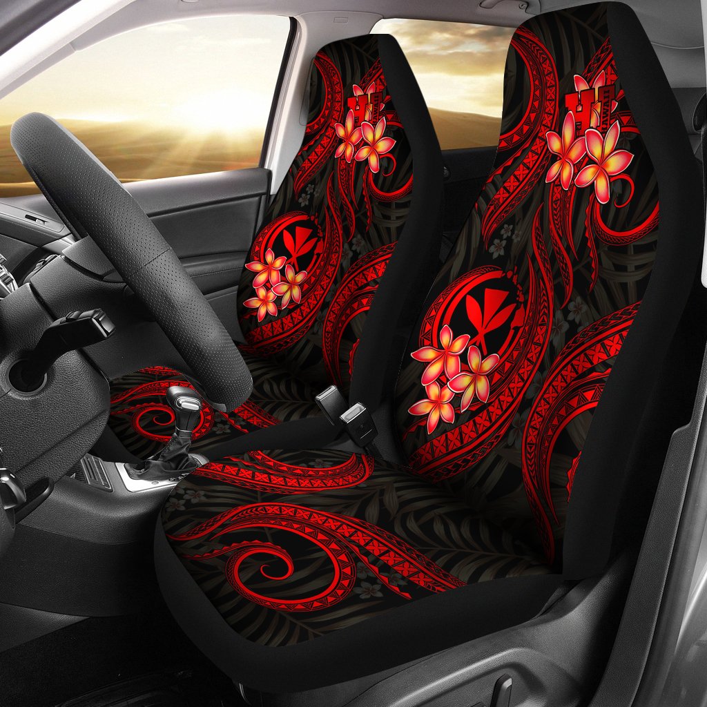 Polynesian Hawaii Car Seat Covers - Red Plumeria Universal Fit RED - Polynesian Pride