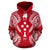 Kosrae Polynesian ll Over Hoodie Map Red White - Polynesian Pride