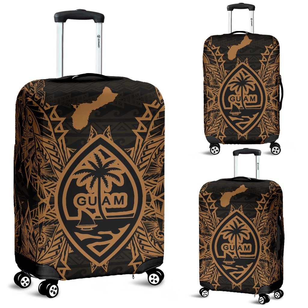 Guam Polynesian Luggage Covers Map Gold Gold - Polynesian Pride